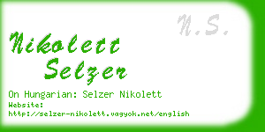 nikolett selzer business card